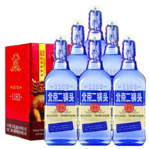 42度永丰二锅头出口小方瓶蓝瓶市场价是多少