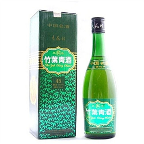 45度汾酒竹叶青酒绿盒2003年老酒清香型白酒