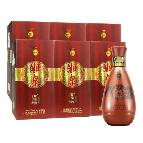 52度酒鬼湘泉彩陶系列紫陶6瓶整箱大概价格参考